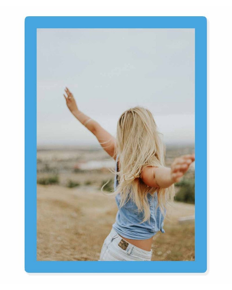 Cadre photo SLIMPYX adhésif - 20 x 30 cm - Bleu ciel - 3683080258430