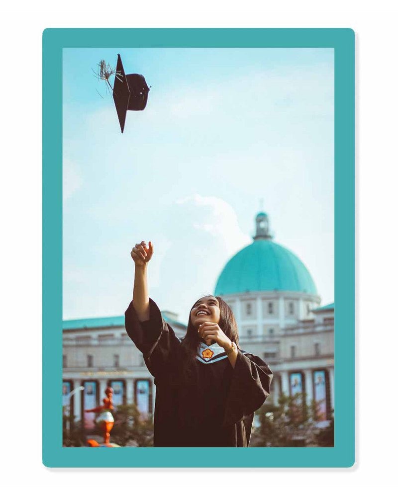 Cadre photo SLIMPYX adhésif - 20 x 30 cm - Turquoise - 3683080255842