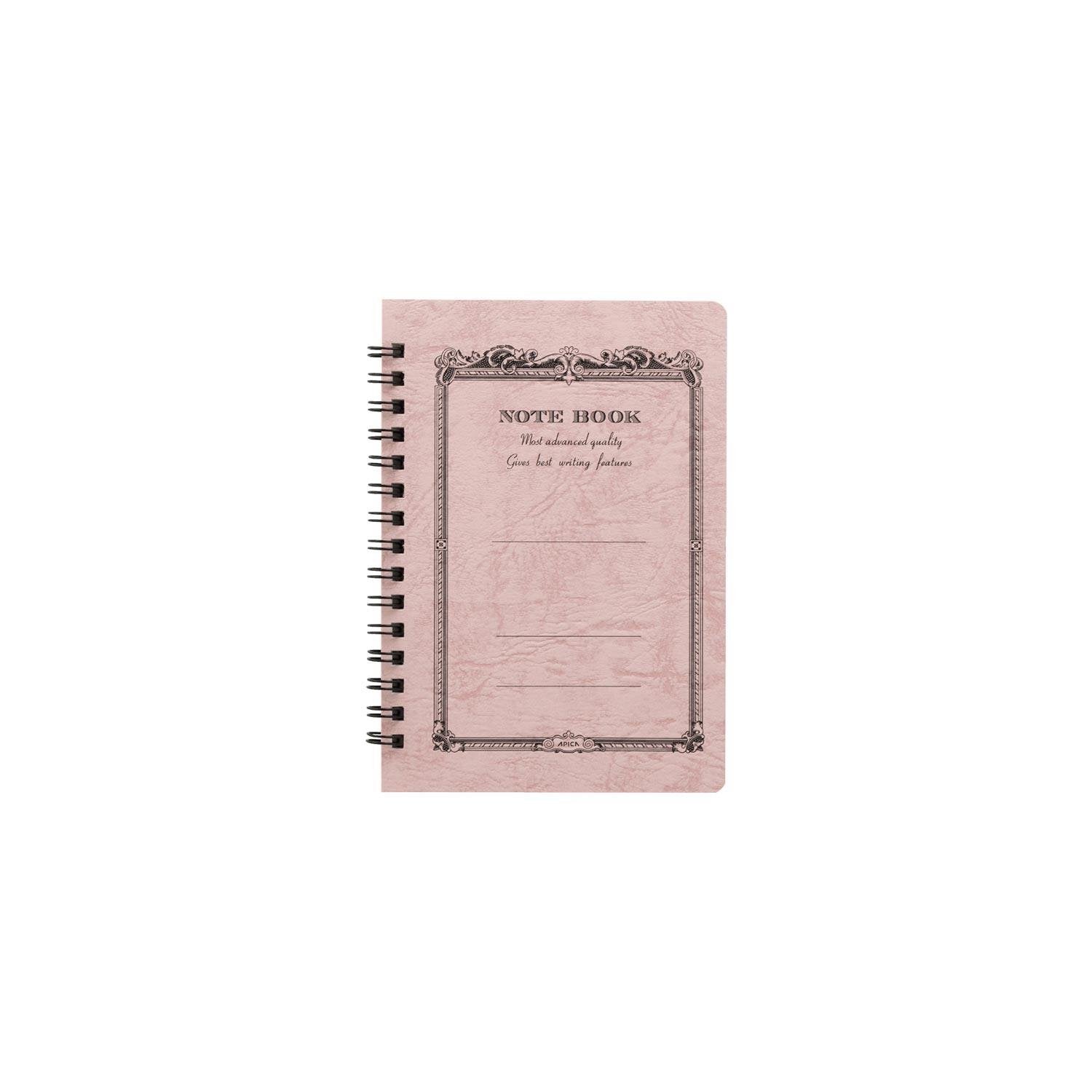 Carnet APICA CD Twing Ring Notebook - A6 - Ligné - Peach - 4970090337385