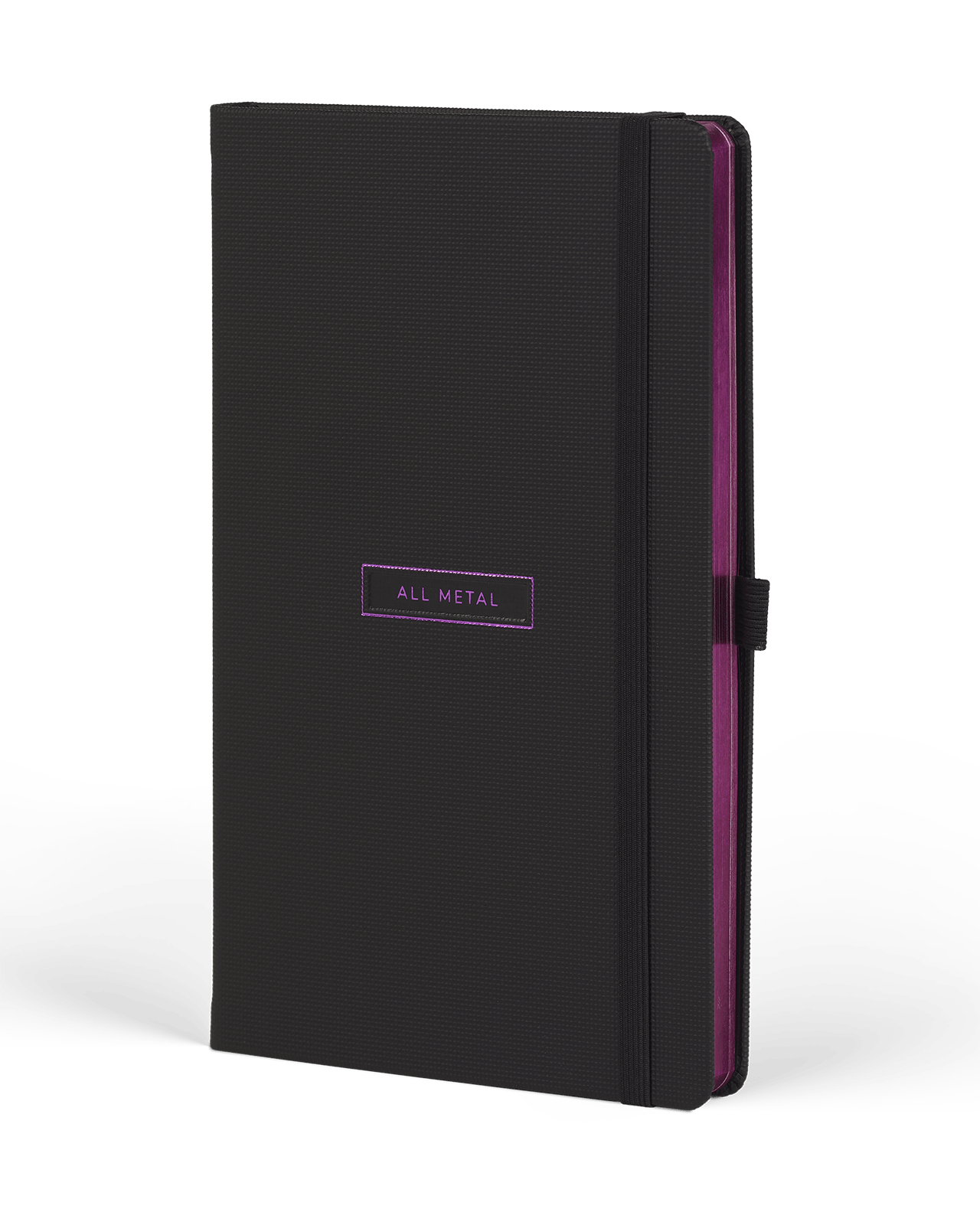 Carnet CASTELLI MILANO All Metal - 13 x 21 cm - Hardcover - Ligné - Fuchsia - 8056149954683