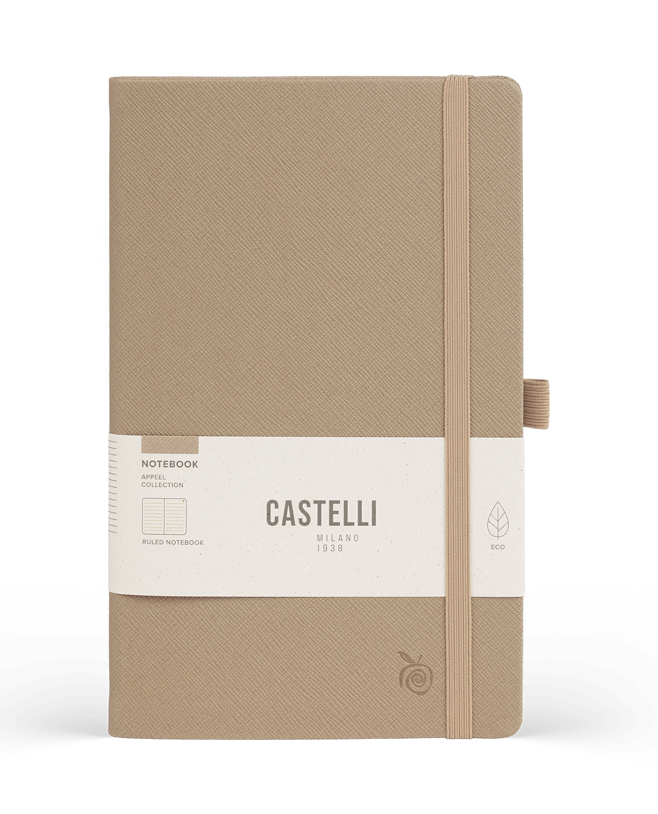 Carnet CASTELLI MILANO Appeel Classic - 19 x 25 cm - Hardcover - Ligné - Cream - 8056149954218