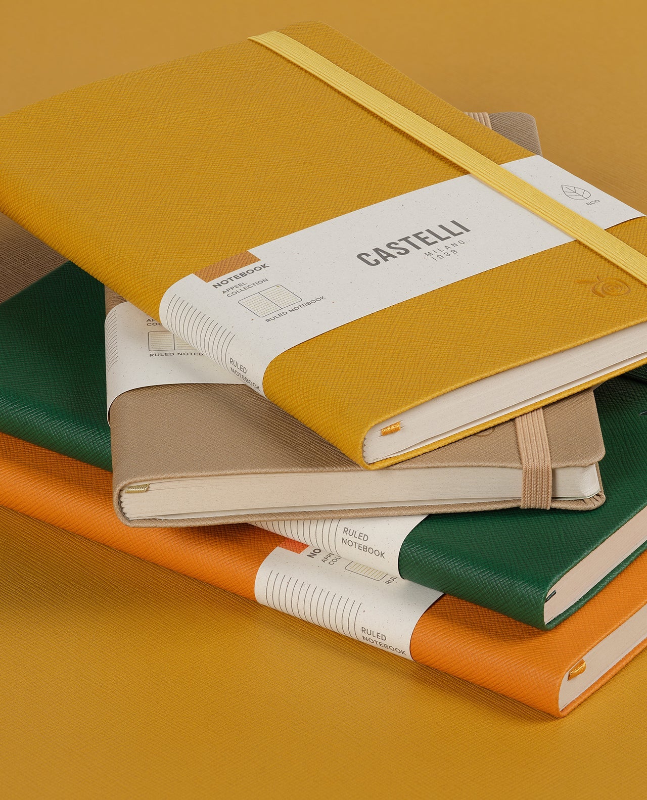 Carnet CASTELLI MILANO Appeel Classic - 19 x 25 cm - Hardcover - Ligné - Cream - 8056149954218