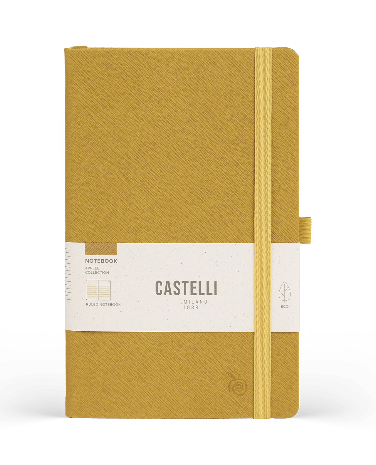 Carnet CASTELLI MILANO Appeel Classic - 19 x 25 cm - Hardcover - Ligné - Golden Delicious - 8056149954386