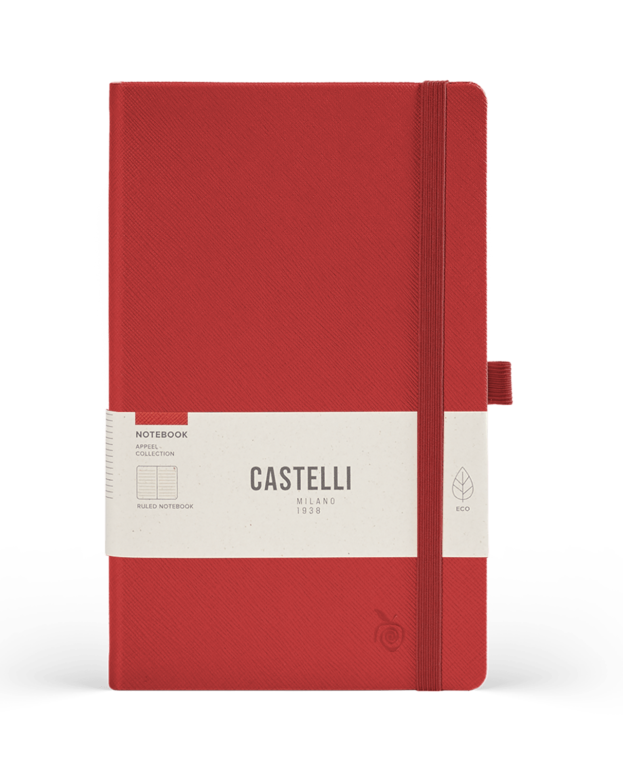 Carnet CASTELLI MILANO Appeel Classic - 19 x 25 cm - Hardcover - Ligné - Red Delicious - 8056149954300