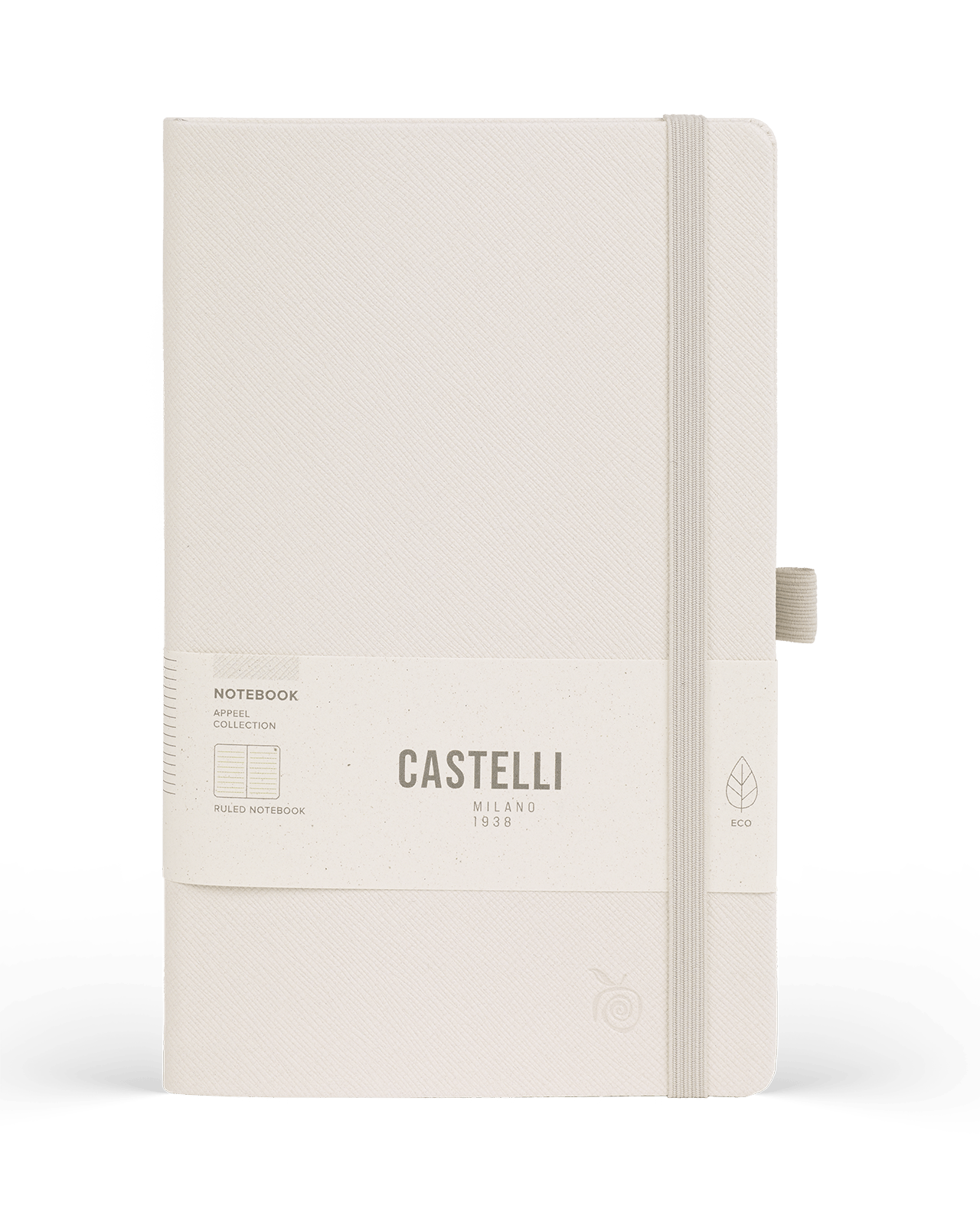 Carnet CASTELLI MILANO Appeel Classic - 19 x 25 cm - Hardcover - Ligné - White - 8056149954379