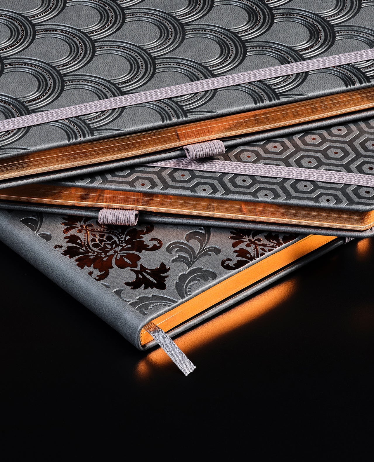 Carnet CASTELLI MILANO Copper - 19 x 25 cm - Hardcover - Ligné - Baroque - 8056149954966
