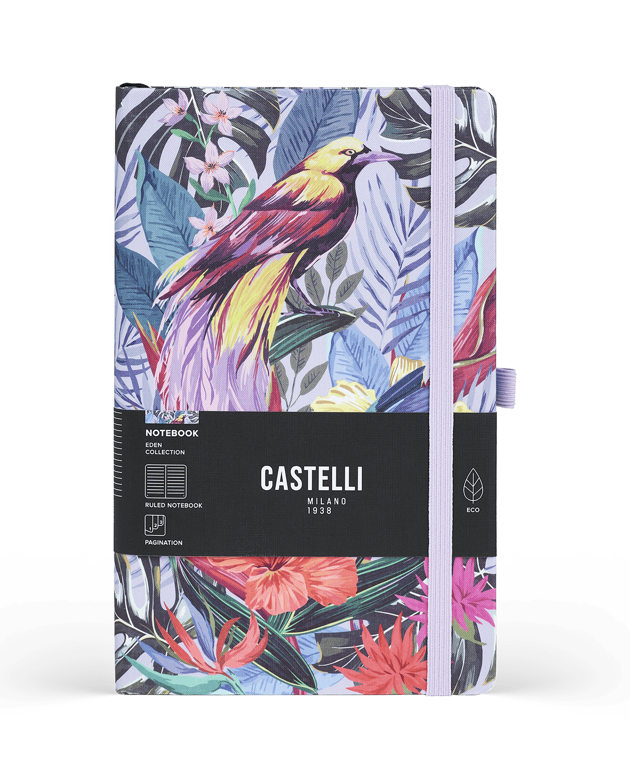 Carnet CASTELLI MILANO Eden - 9 x 14 cm - Hardcover - Ligné - Paradise - 8056149953426