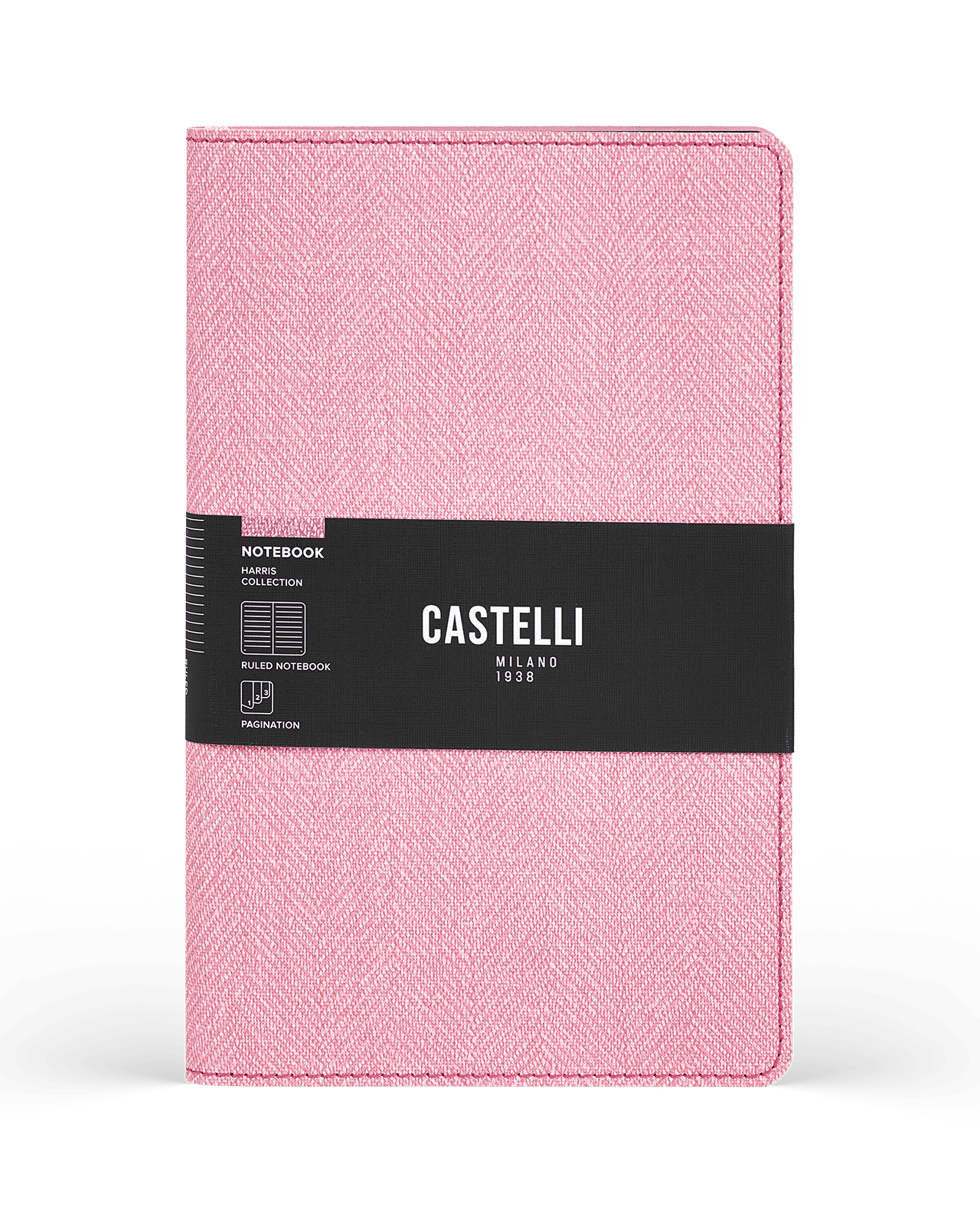Carnet CASTELLI MILANO Harris - 9 x 14 cm - Softcover - Ligné - Flamingo - 8056149955642