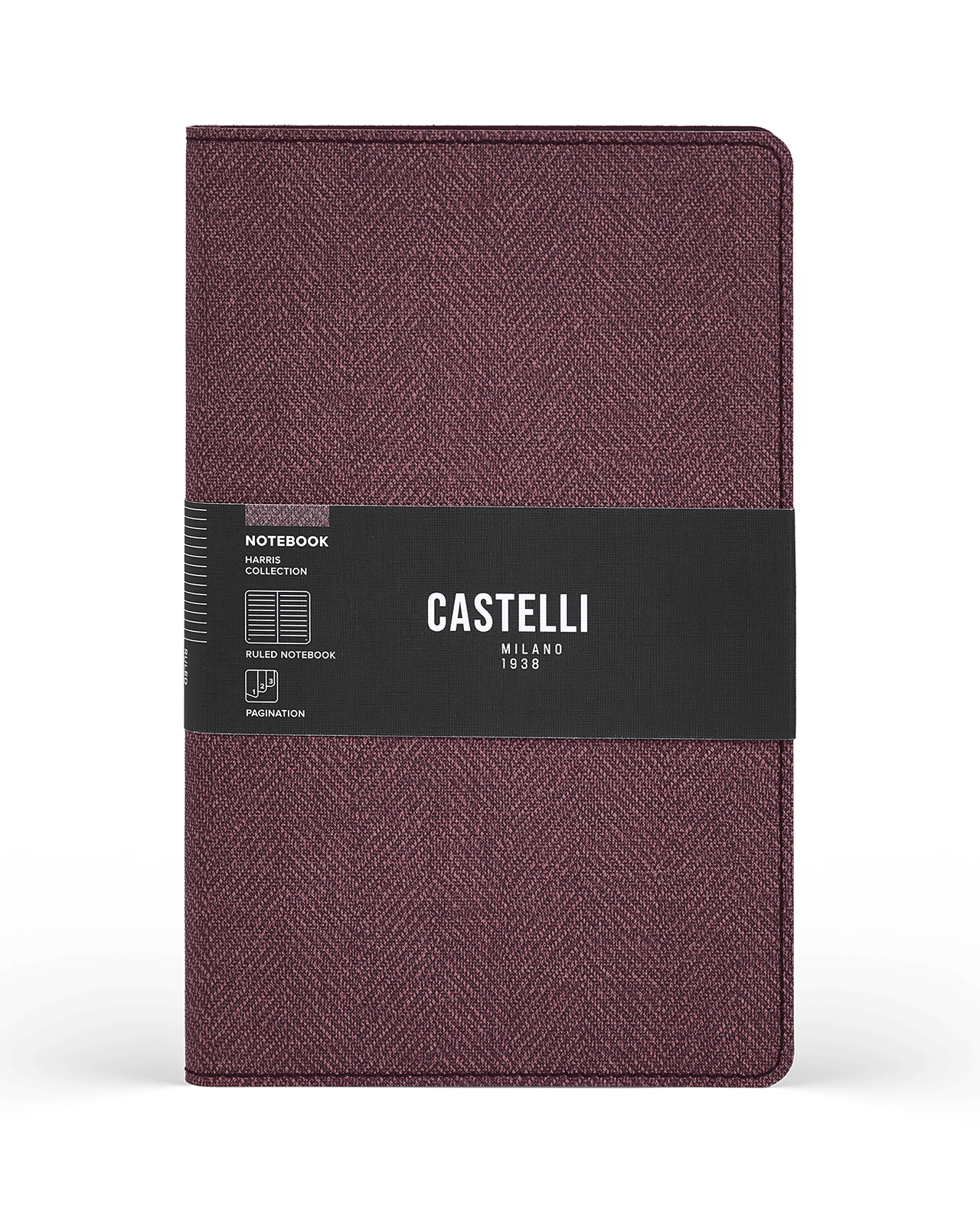 Carnet CASTELLI MILANO Harris - 9 x 14 cm - Softcover - Ligné - Royal Grape - 8056149955635