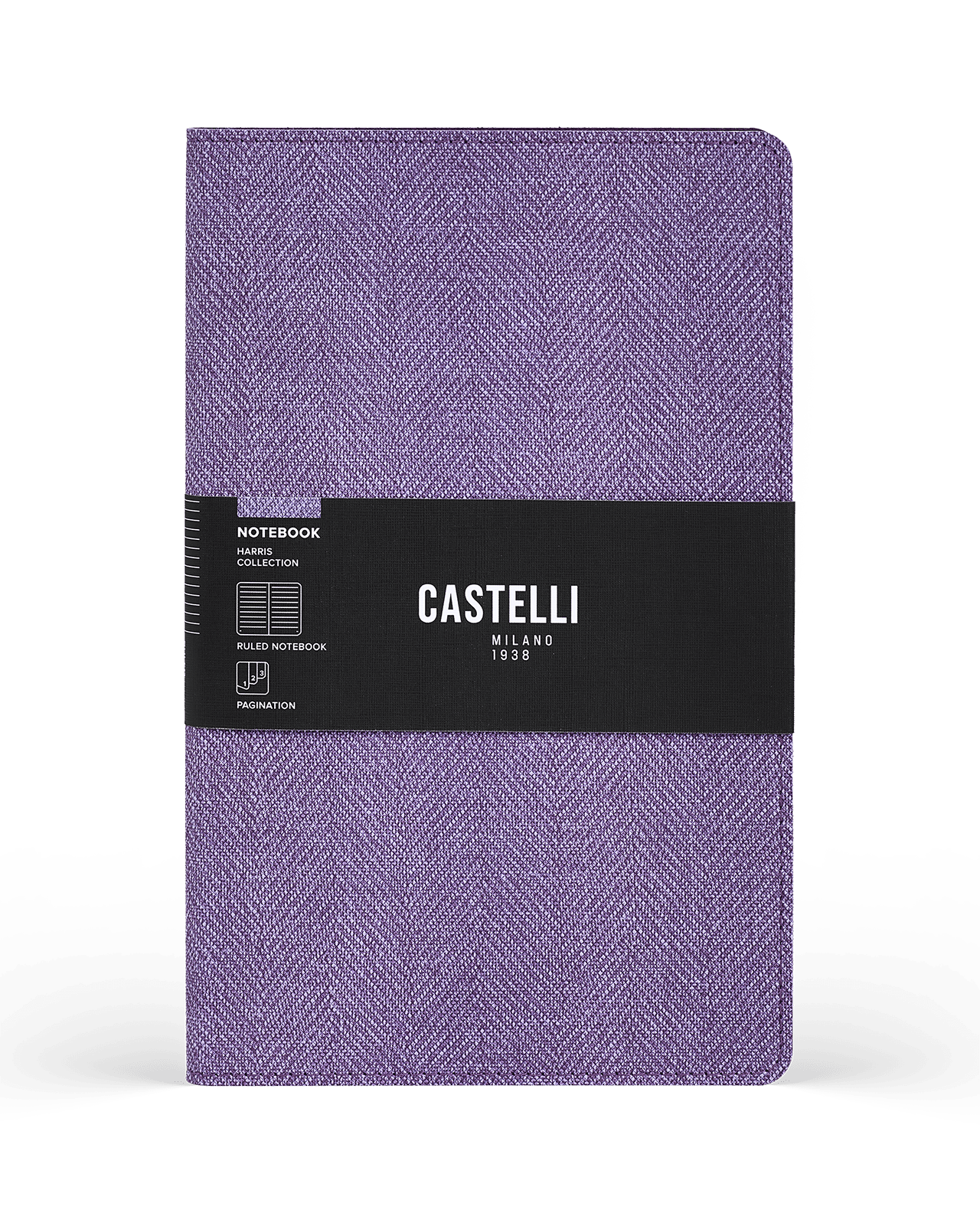 Carnet CASTELLI MILANO Harris - 9 x 14 cm - Softcover - Ligné - Royal Purple - 8056149955659
