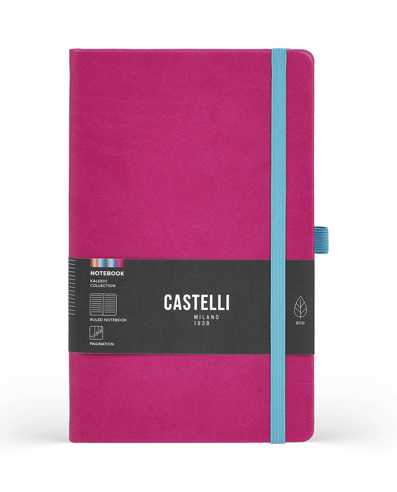 Carnet CASTELLI MILANO Kaleido - 19 x 25 cm - Hardcover - Ligné - Raspberry - 8056149953952