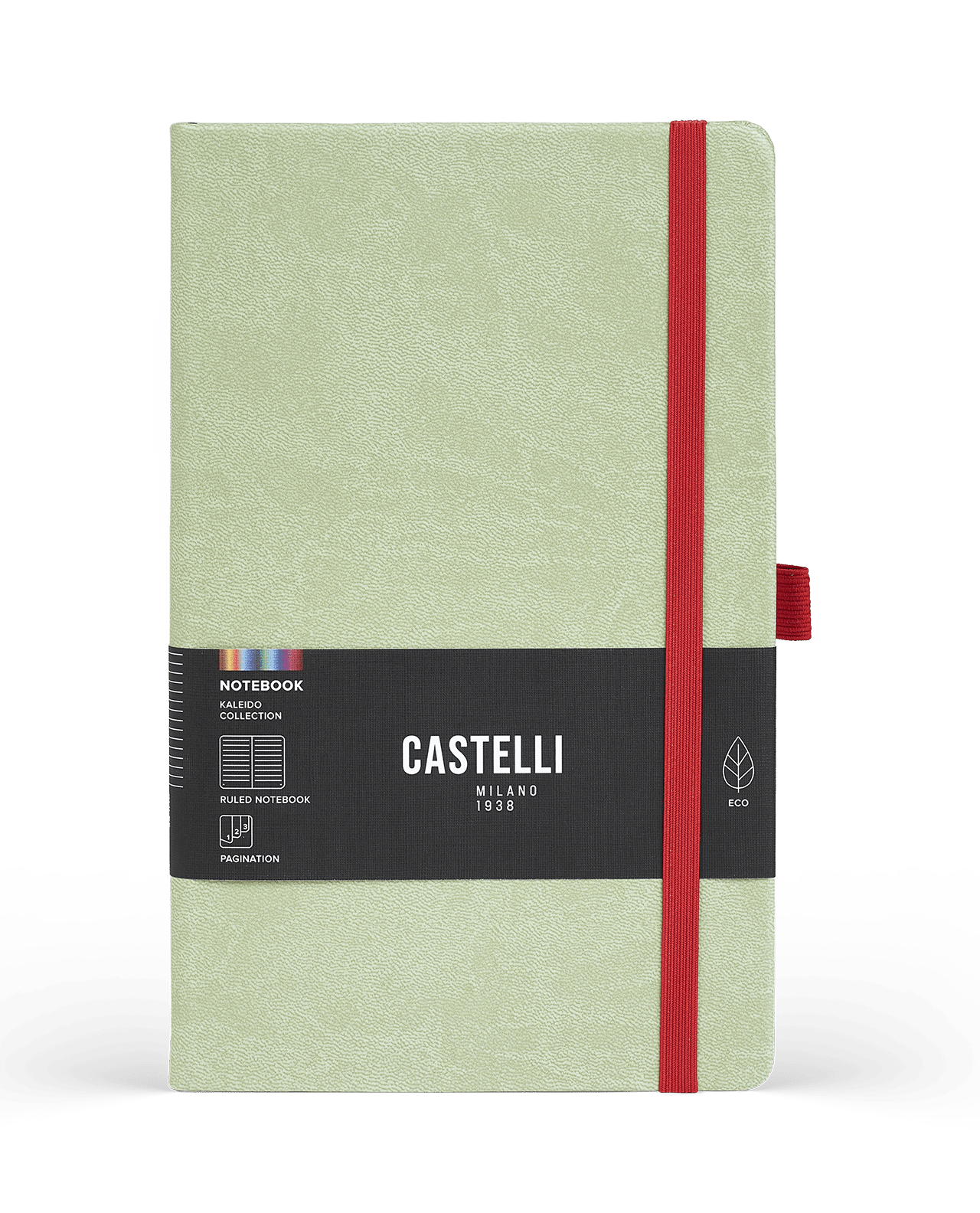 Carnet CASTELLI MILANO Kaleido - 19 x 25 cm - Hardcover - Ligné - Sage - 8056149953914
