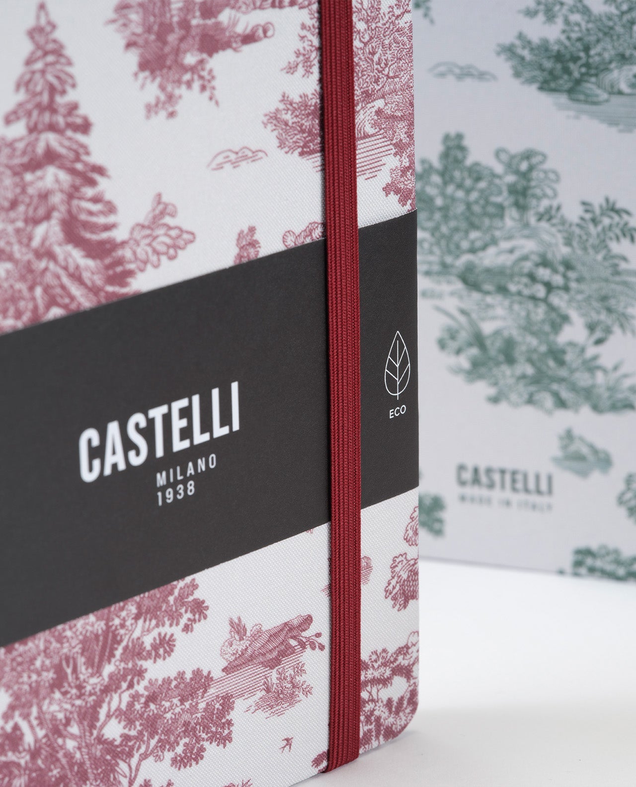 Carnet CASTELLI MILANO Landscapes - 13 x 21 cm - Hardcover - Ligné - Rosewood - 8056149959879