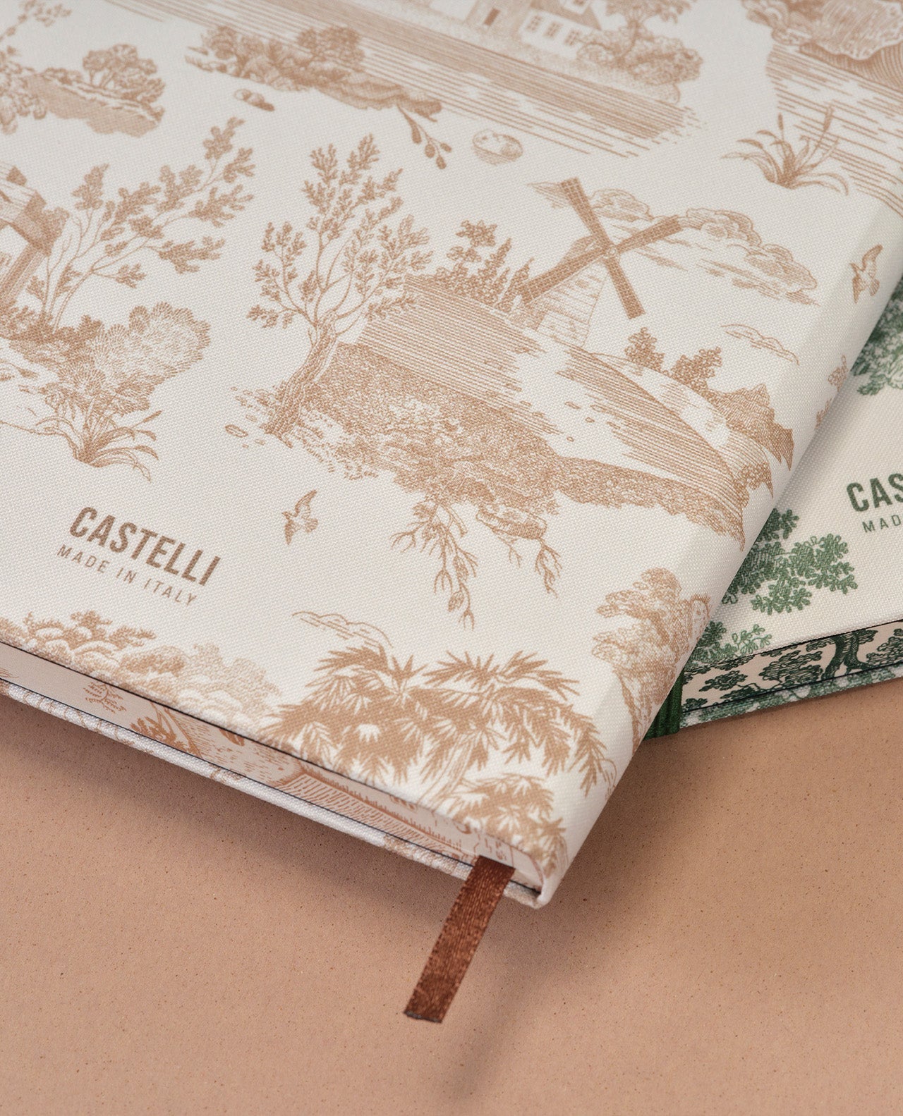 Carnet CASTELLI MILANO Landscapes - 13 x 21 cm - Hardcover - Ligné - Walnut - 8056149959893