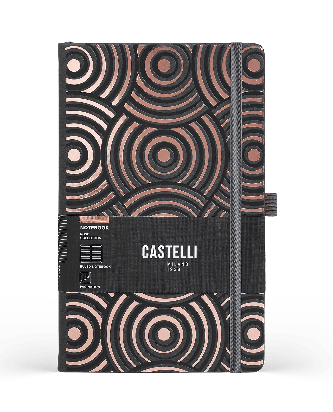 Carnet CASTELLI MILANO Rose - 9 x 14 cm - Hardcover - Ligné - Lolly Pop - 8056149956052
