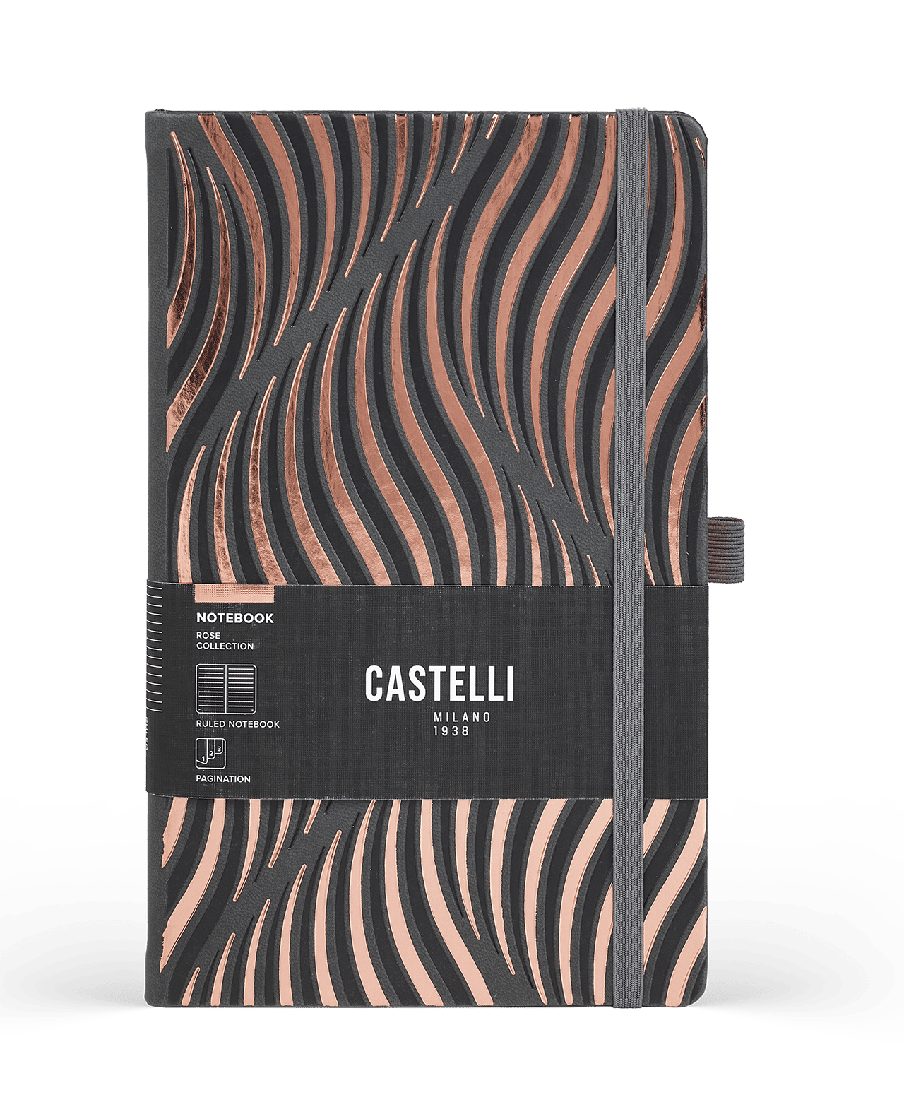 Carnet CASTELLI MILANO Rose - 9 x 14 cm - Hardcover - Ligné - Sand - 8056149956069