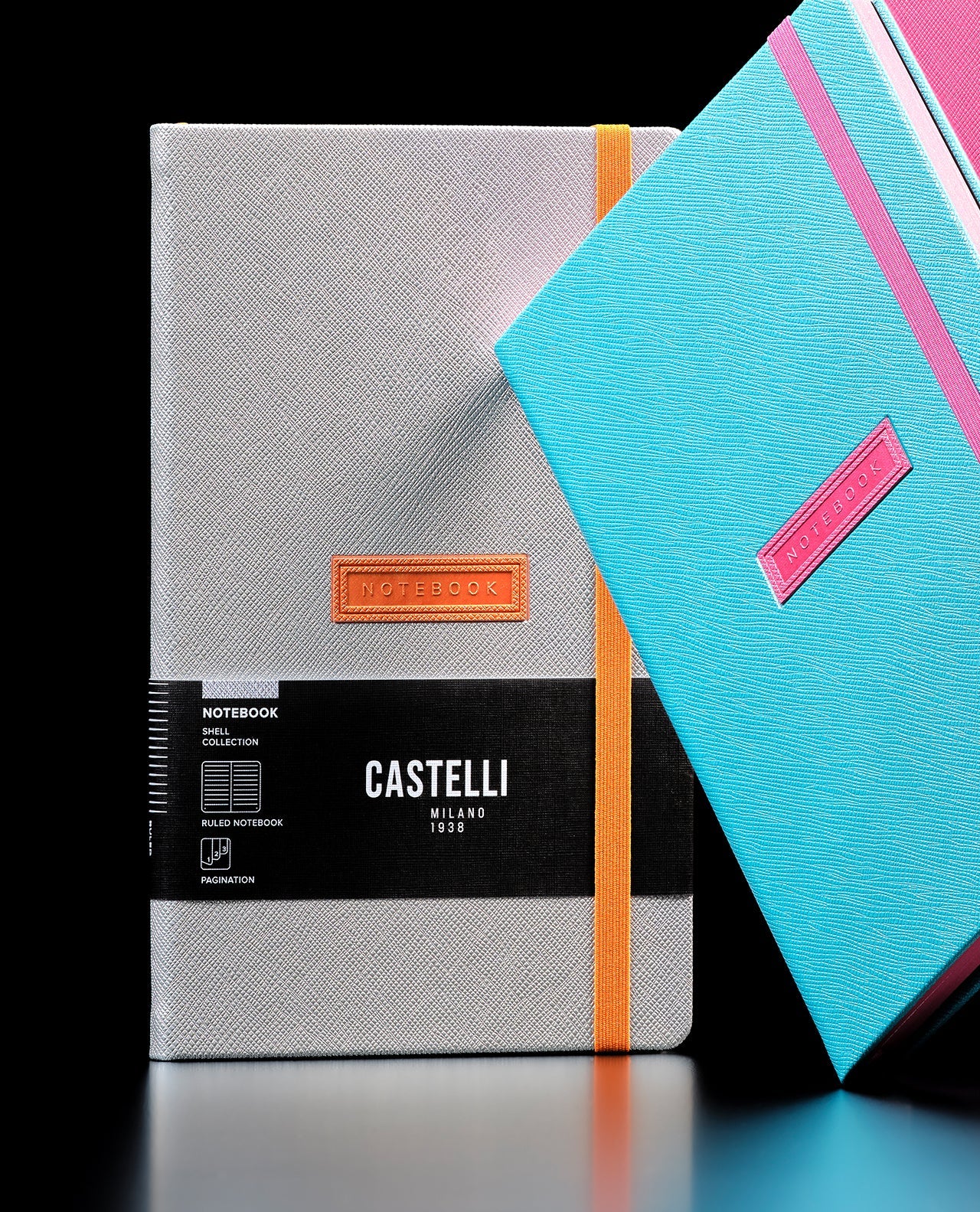 Carnet CASTELLI MILANO Shell - 13 x 21 cm - Hardcover - Ligné - Ice - 8056149956489