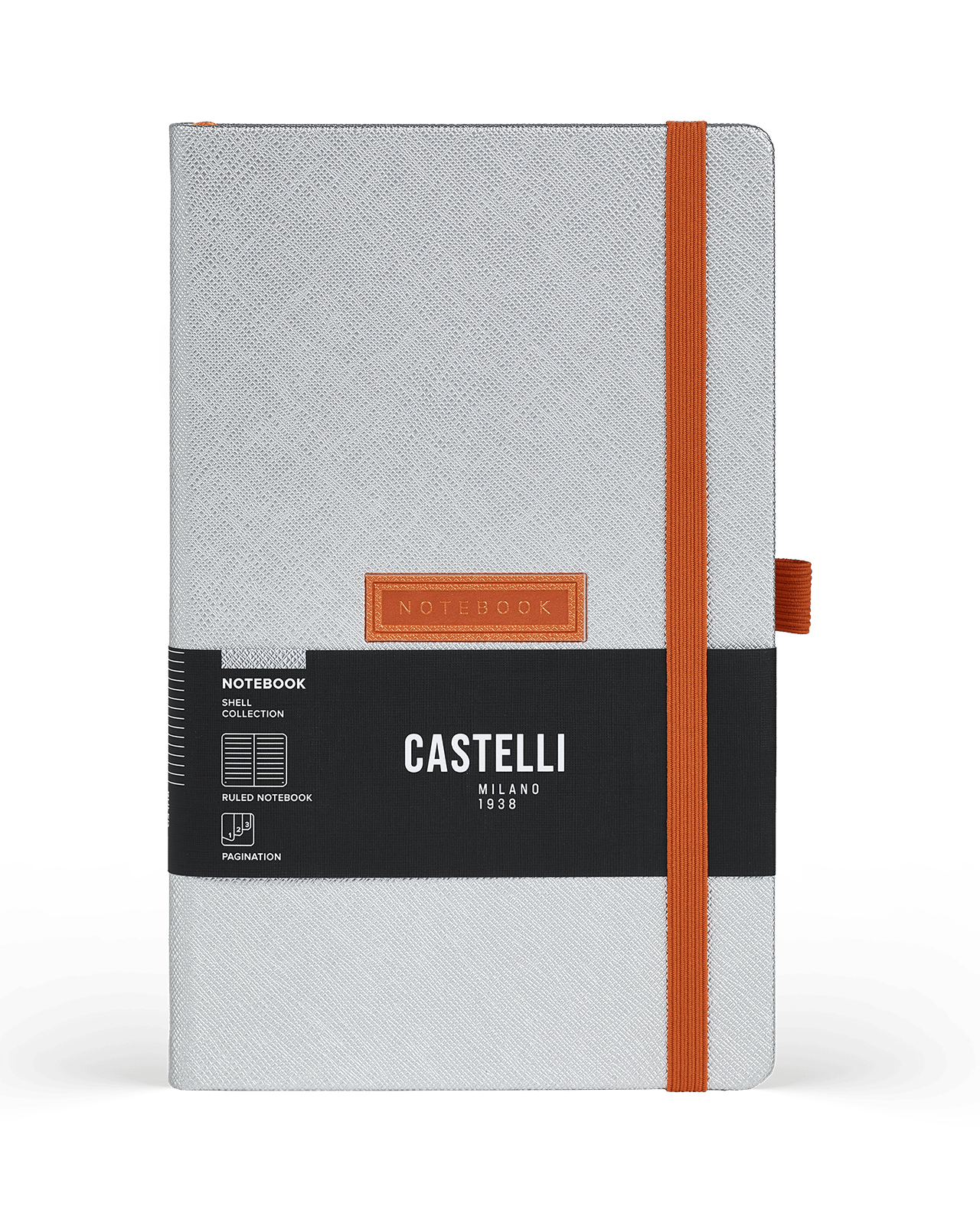 Carnet CASTELLI MILANO Shell - 13 x 21 cm - Hardcover - Ligné - Ice - 8056149956489