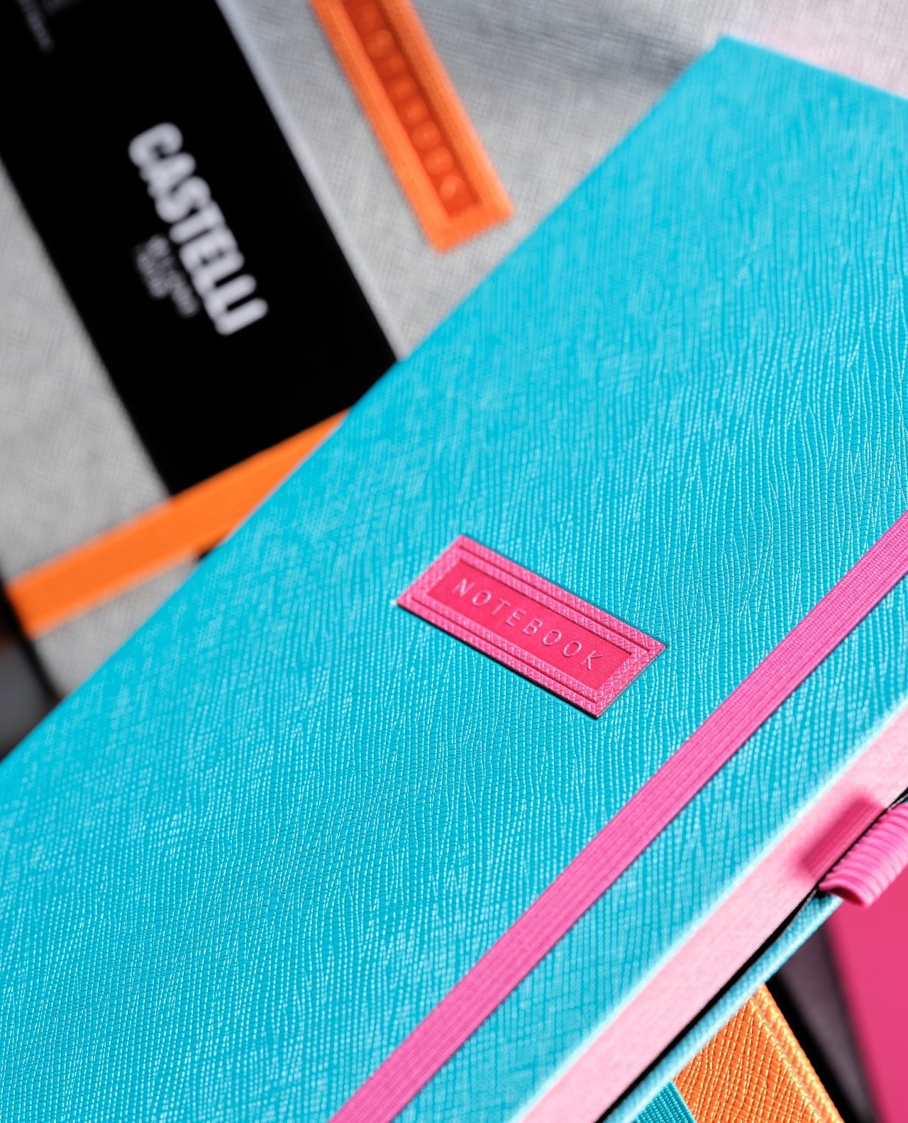 Carnet CASTELLI MILANO Shell - 13 x 21 cm - Hardcover - Ligné - Turquoise - 8056149956434