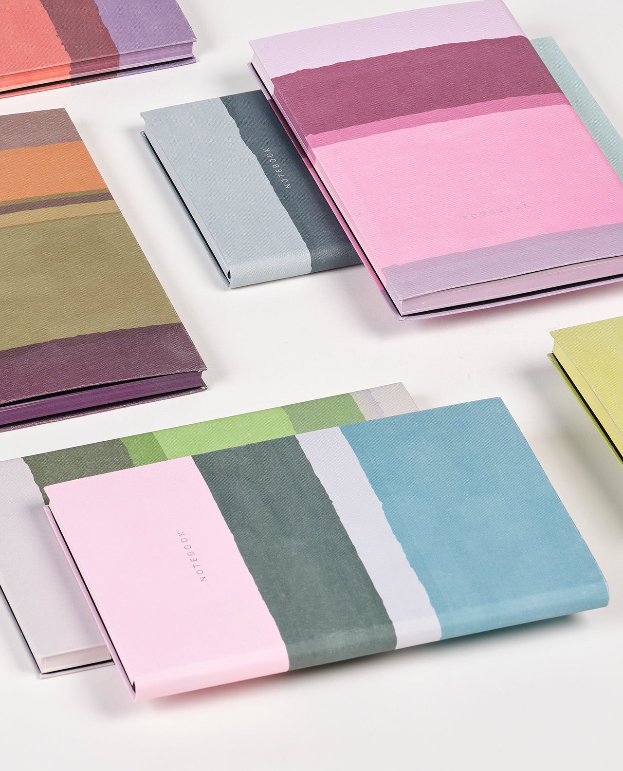 Carnet CASTELLI MILANO Stripes - 19 x 25 cm - Hardcover - Ligné - Dusty Pink - 8056149954584