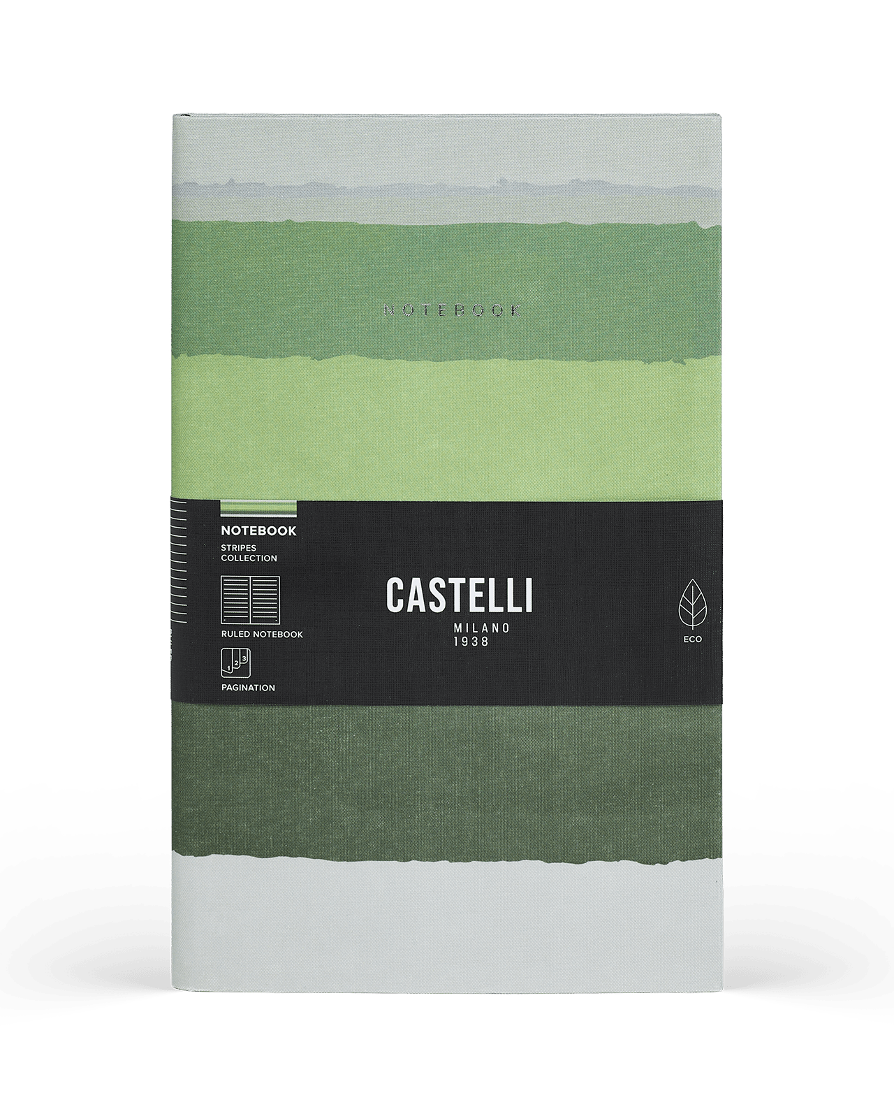 Carnet CASTELLI MILANO Stripes - 19 x 25 cm - Hardcover - Ligné - Jungle - 8056149954669