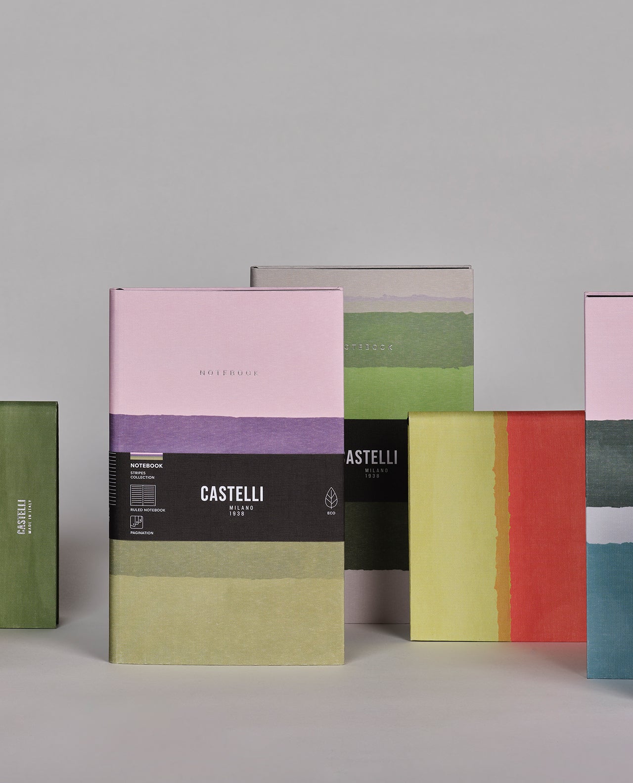 Carnet CASTELLI MILANO Stripes - 19 x 25 cm - Hardcover - Ligné - Jungle - 8056149954669