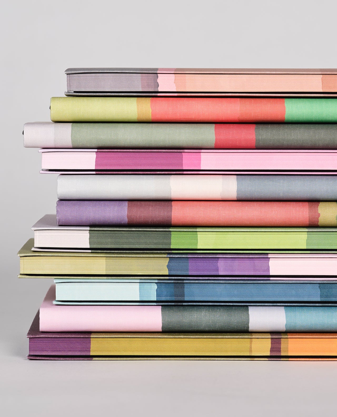 Carnet CASTELLI MILANO Stripes - 19 x 25 cm - Hardcover - Ligné - Sage - 8056149954577