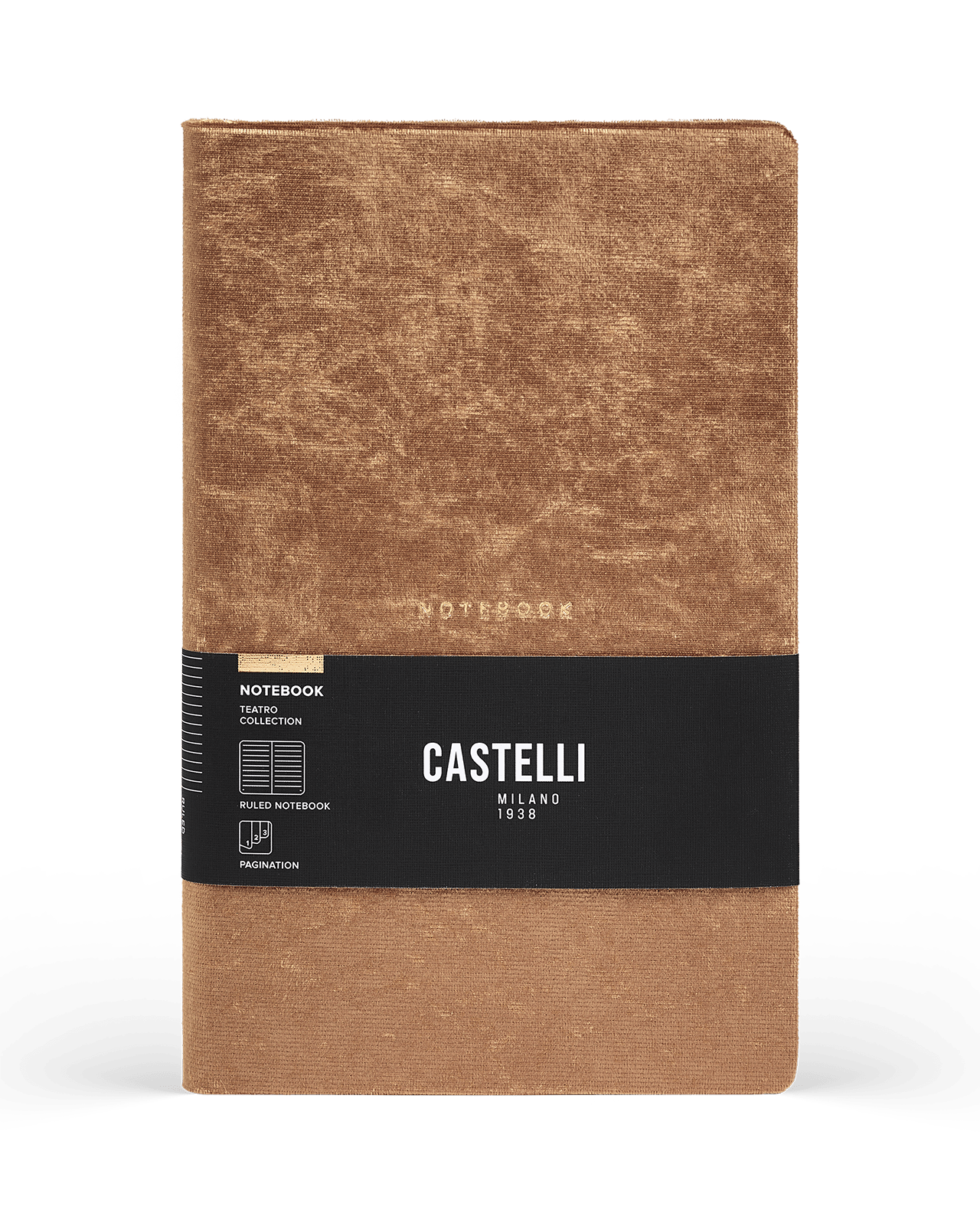 Carnet CASTELLI MILANO Teatro - 13 x 21 cm - Hardcover - Ligné - Beige - 8056149956144