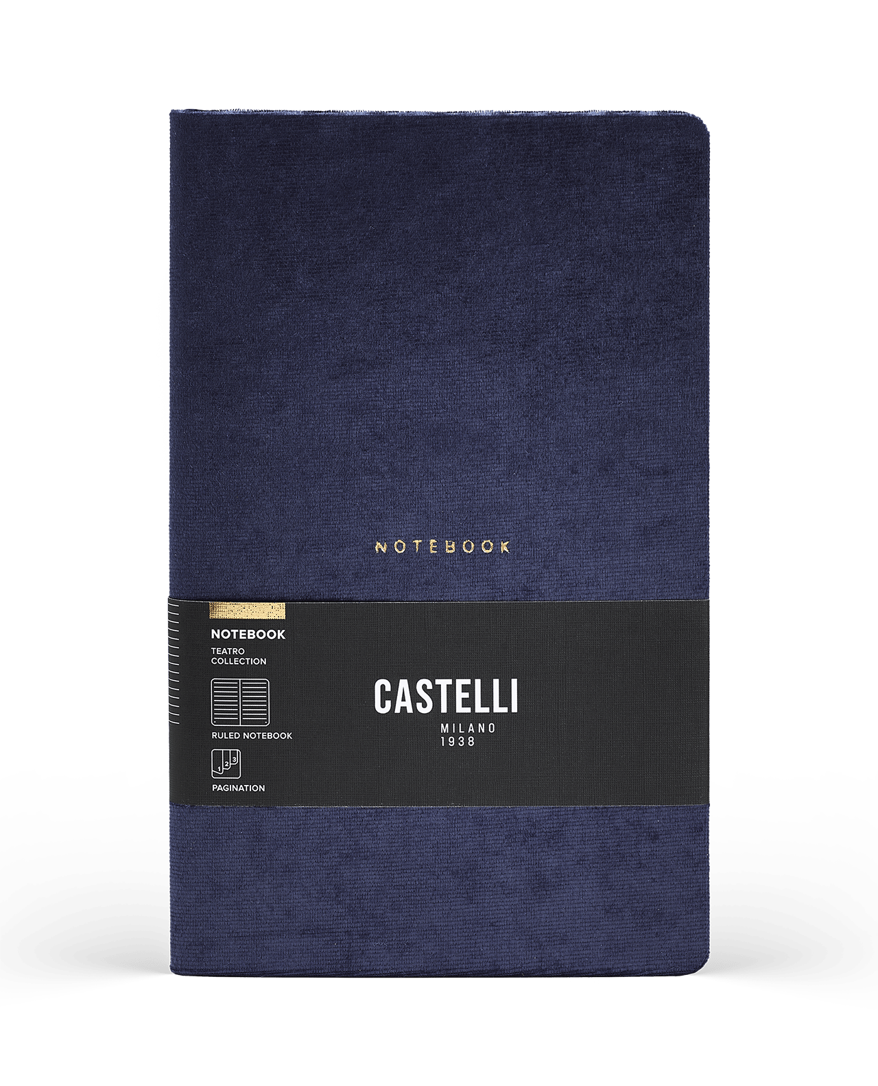 Carnet CASTELLI MILANO Teatro - 13 x 21 cm - Hardcover - Ligné - Blue - 8056149956175