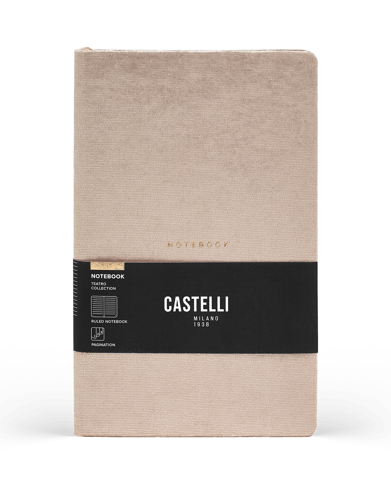 Carnet CASTELLI MILANO Teatro - 13 x 21 cm - Hardcover - Ligné - Cream - 8056149956137