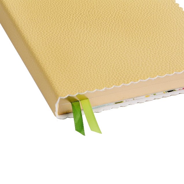 Carnet en cuir végétal ARTEBENE Majoie - A5 - Pointillé - Jaune - 240p - 4035461319091