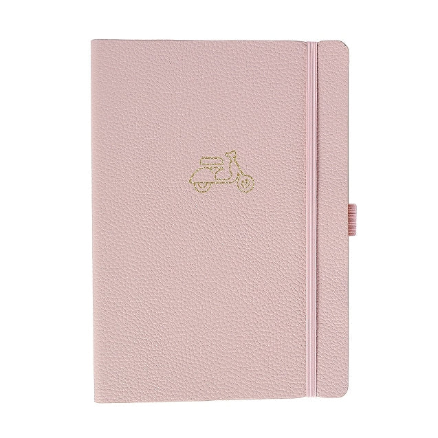 Carnet en cuir végétal ARTEBENE Majoie - A5 - Pointillé - Rose poudré - 144p - 4035461333271