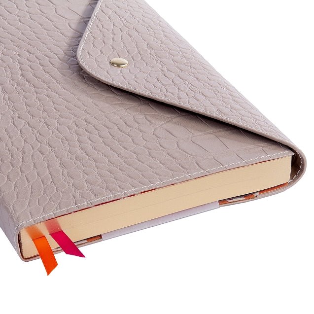 Carnet en cuir végétal ARTEBENE Majoie - A5 - Pointillé - Taupe - 240p - 4035461319114