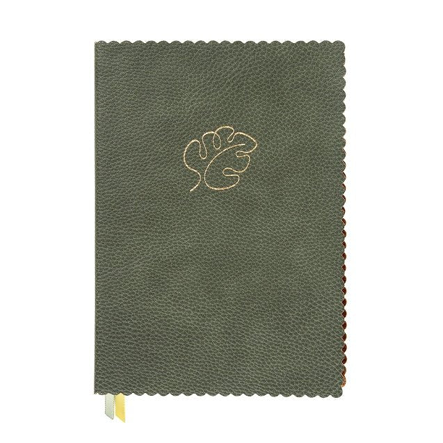 Carnet en cuir végétal ARTEBENE Majoie - A5 - Pointillé - Vert - 240p - 4035461297184