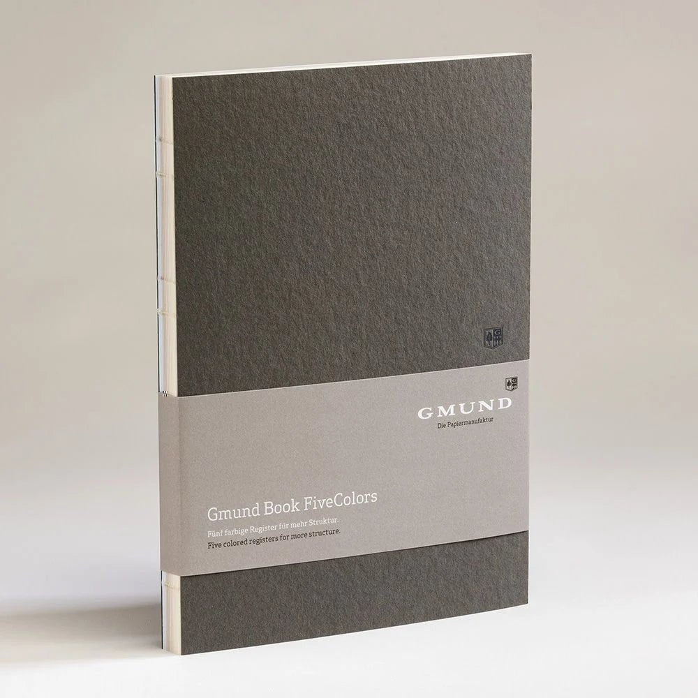 Carnet GMUND Registerbook FiveColors - Hardcover - B5 - Uni - Grey - 4049574040315