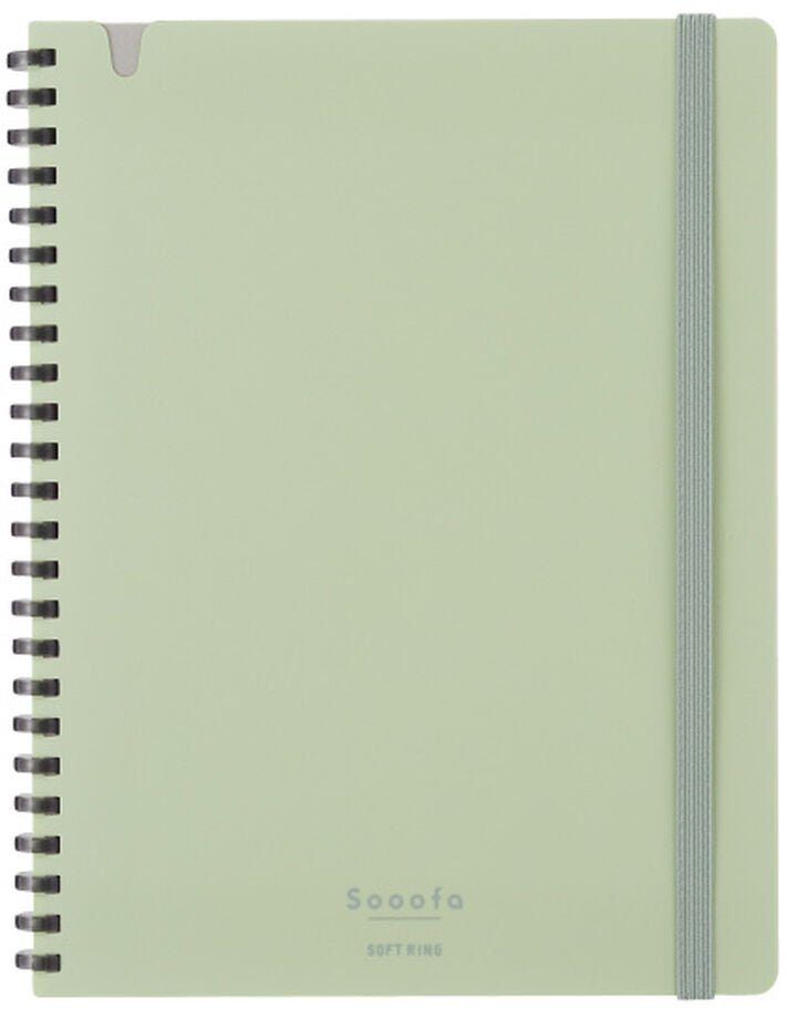 Carnet KOKUYO Soft Ring Sooofa - A5 - Softcover - Quadrillé - Green - 4901480367460