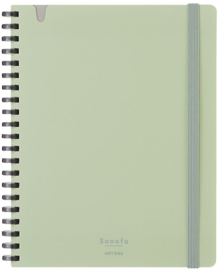 Carnet KOKUYO Soft Ring Sooofa - B6 - Softcover - Quadrillé - Green - 4901480367514
