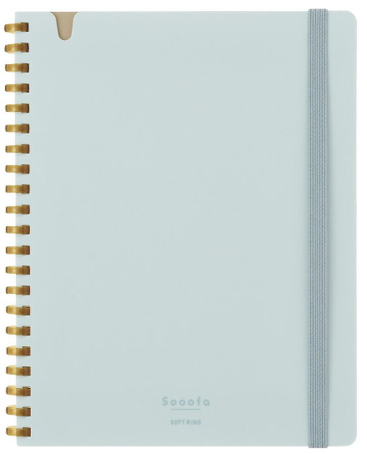 Carnet KOKUYO Soft Ring Sooofa - B6 - Softcover - Quadrillé - Light Blue - 4901480367521