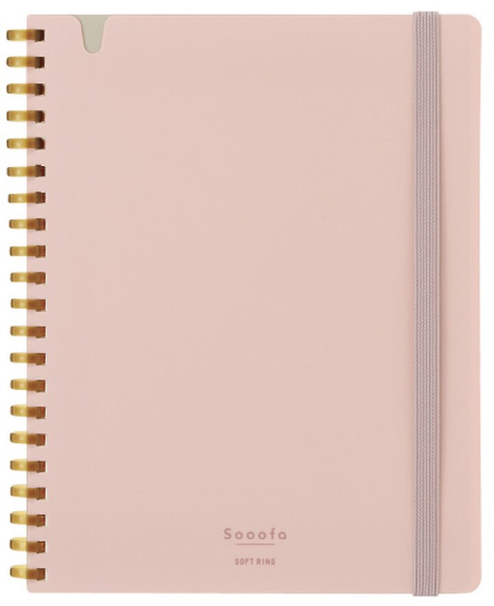 Carnet KOKUYO Soft Ring Sooofa - B6 - Softcover - Quadrillé - Pink - 4901480367538