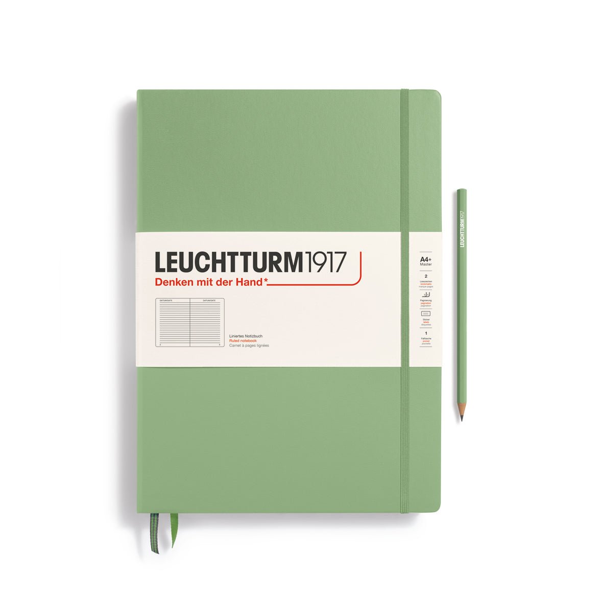 Carnet LEUCHTTURM1917 Classic - A4+ - Hardcover - Ligné - Sage -