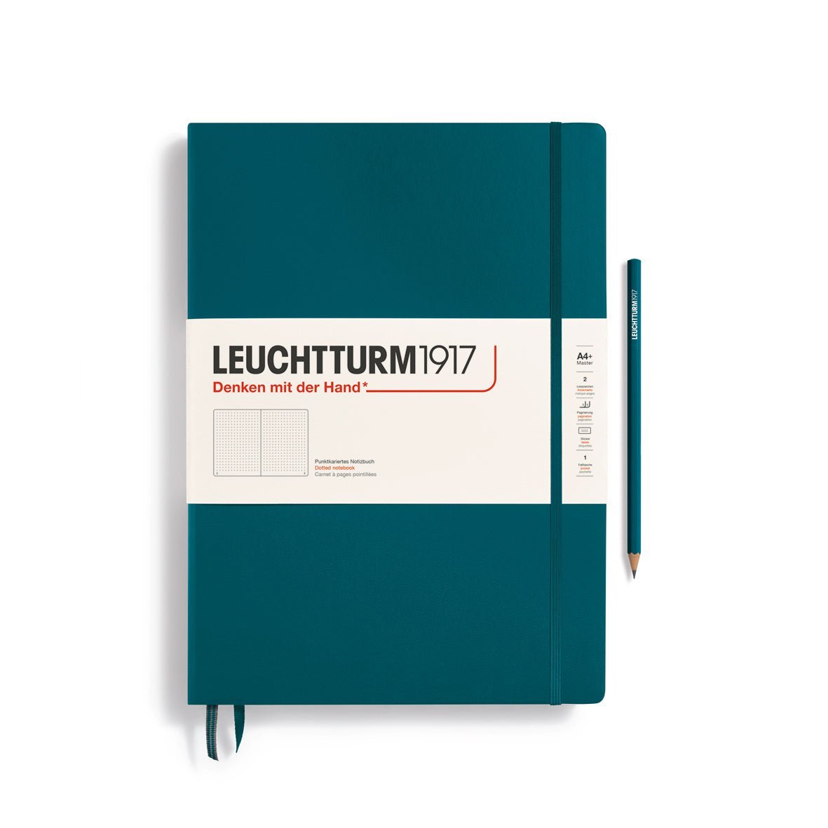 Carnet LEUCHTTURM1917 Classic - A4+ - Hardcover - Pointillé - Pacific Green - 4004117610646