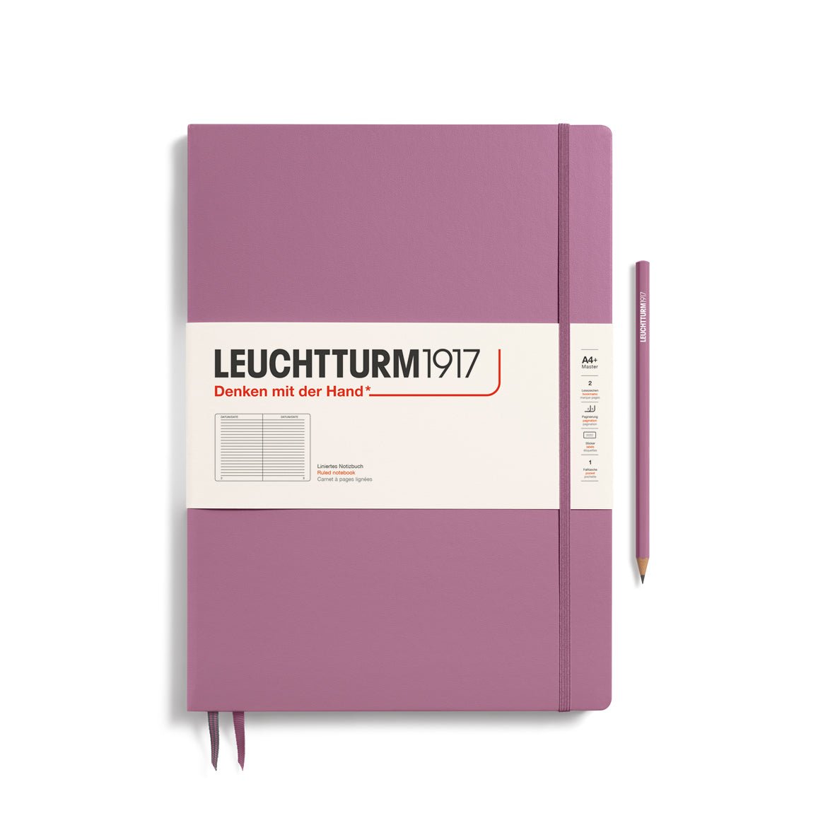 Carnet LEUCHTTURM1917 Classic - A4+ Slim - Hardcover - Ligné - Dusty Rose -