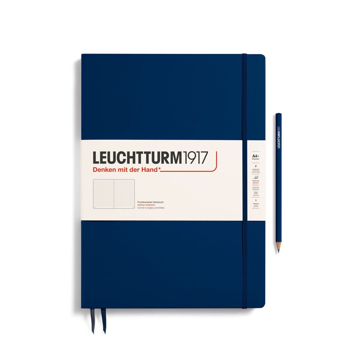 Carnet LEUCHTTURM1917 Classic - A4+ Slim - Hardcover - Pointillé - Navy - 4004117393990