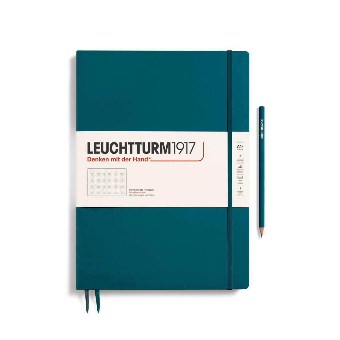 Carnet LEUCHTTURM1917 Classic - A4+ Slim - Hardcover - Pointillé - Pacific Green - 4004117552854
