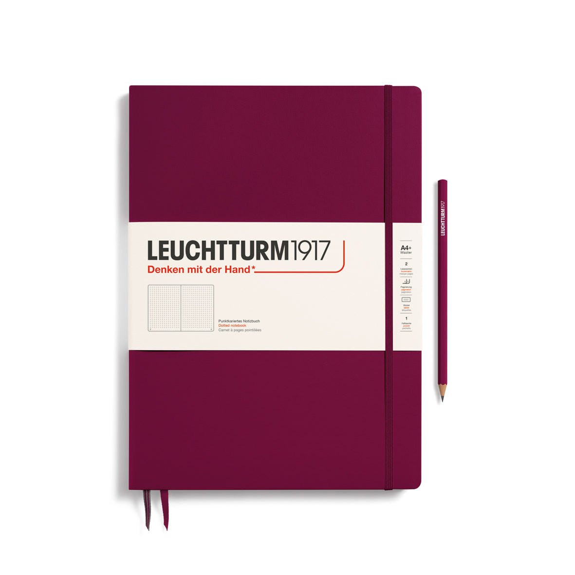 Carnet LEUCHTTURM1917 Classic - A4+ Slim - Hardcover - Pointillé - Port Red - 4004117552793