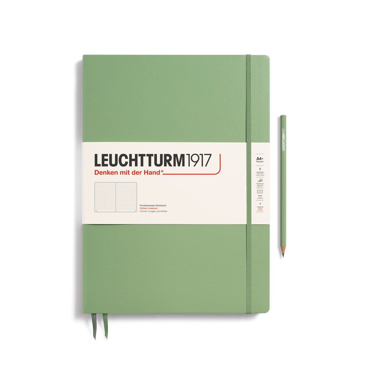 Carnet LEUCHTTURM1917 Classic - A4+ Slim - Hardcover - Pointillé - Sage - 4004117593093