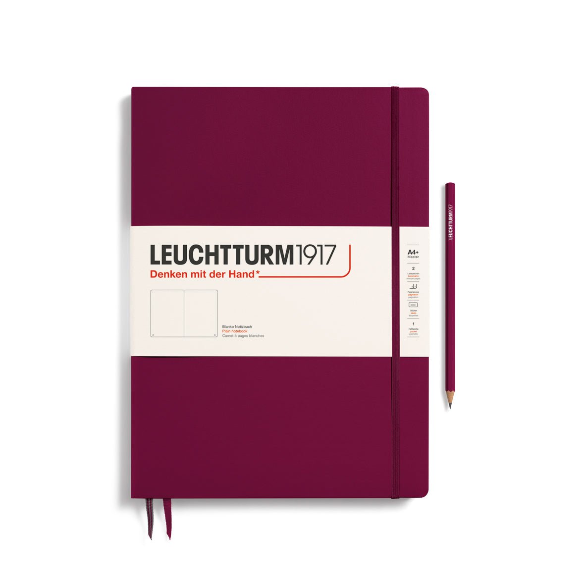 Carnet LEUCHTTURM1917 Classic - A4+ Slim - Hardcover - Uni - Port Red - 4004117552816