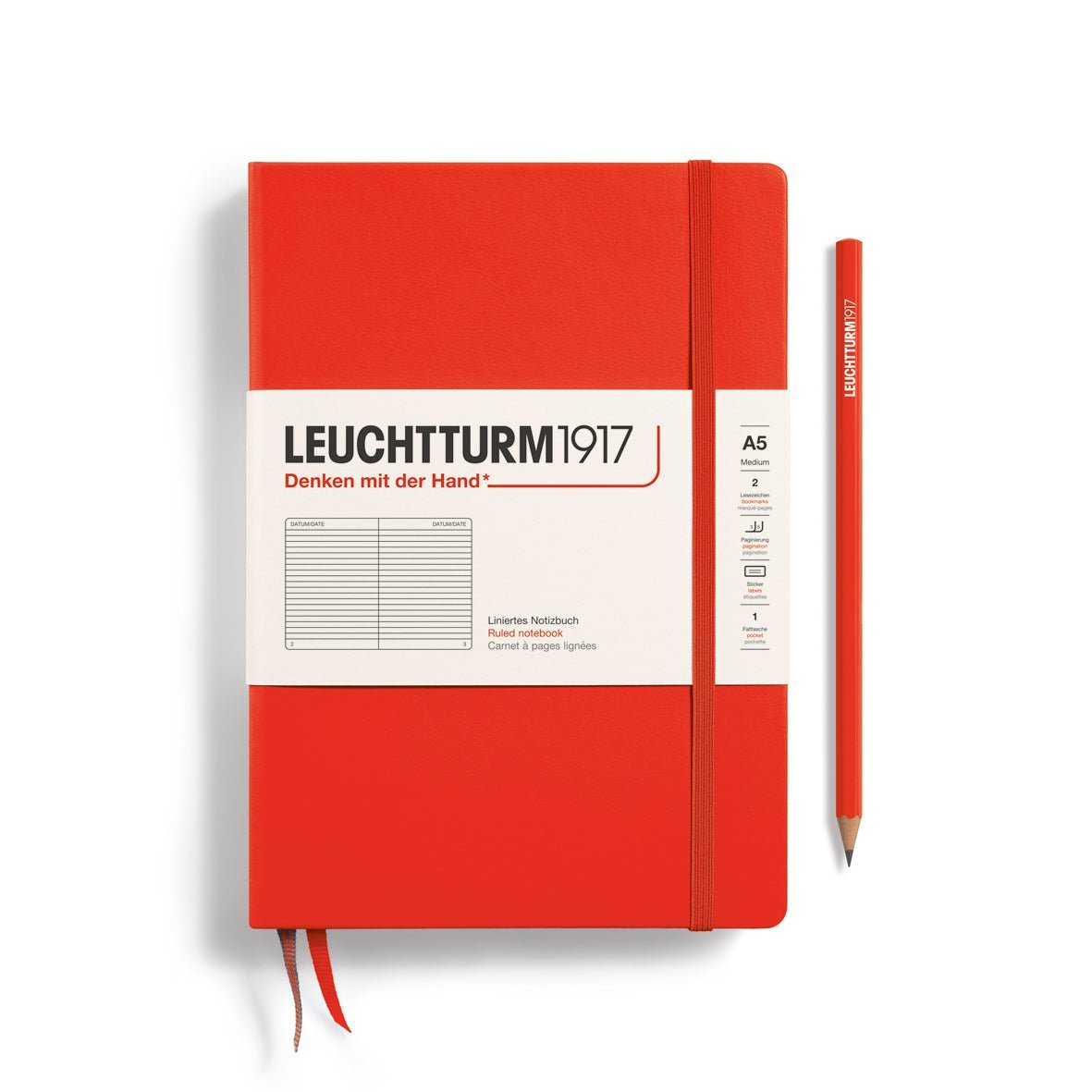 Carnet LEUCHTTURM1917 Classic - A5 - Hardcover - Ligné - Lobster - 4004117643880