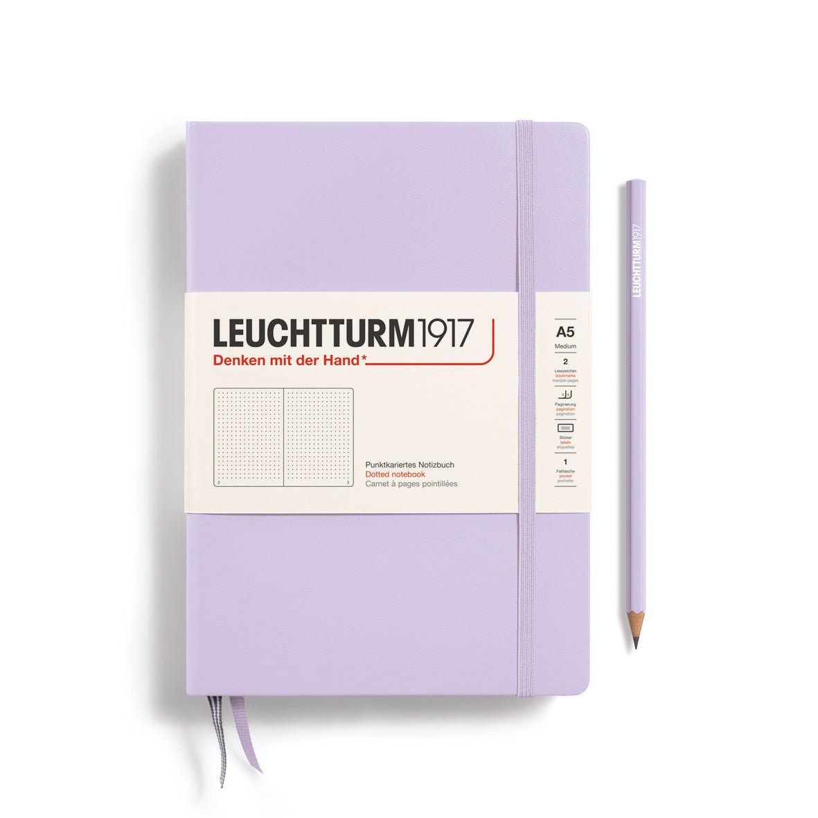 Carnet LEUCHTTURM1917 Classic - A5 - Hardcover - Pointillé - Lilac - 4004117609299