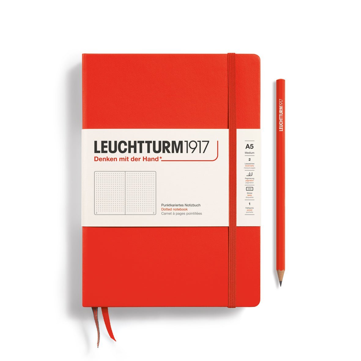 Carnet LEUCHTTURM1917 Classic - A5 - Hardcover - Pointillé - Lobster - 4004117643873